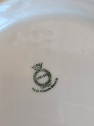 Antique Union China Floral Covered Dish