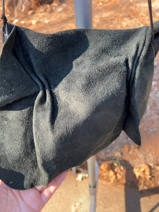 Vintage Carlos Falchi Black Leather Crossbody