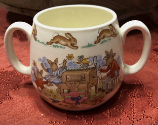 Royal Doulton Bunnyins Don Albion Shaped Double Handles child mug #62 VV MTS|93297