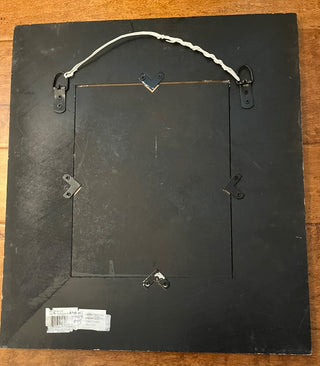 TURQUOISE & GOLD MIRROR (BOTH FRAME AND MIRROR GLASS ARE DISTRESSED) TURQUOISE W/GOLD COLOR IS QUITE STRIKING 15" X 17" VERY GOOD CONDITION (KJS) RCD