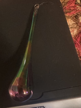 Multi Color 8 Inch Spun Glass Teardrop ornament #62 VV MTS|125281