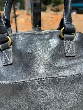 black American Leather Co. Carrie Dome Satchel with a crossbody strap