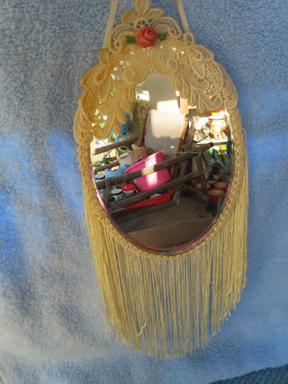 Oval Small Mirror w/fringe RCD|70730