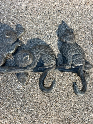 JP Cast Iron CAT Towel Coat Hooks