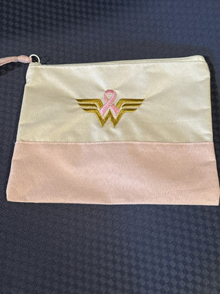 Wonder Woman / Pink Ribbon zipper pouch. #SM