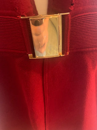 Red  Jones New York sweater w/buckle MTS|127914