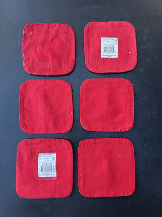 12F Set of 6 Dept 56 Beaded Christmas Coasters MTS|139528