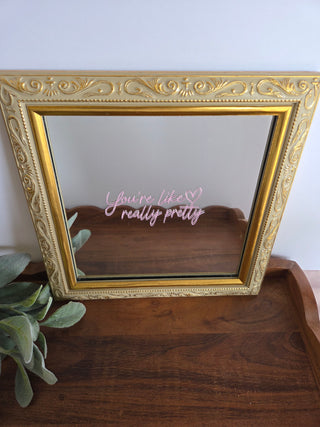 Gold Sq. Mirror -Really Pretty