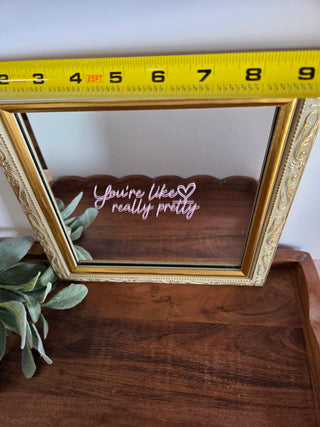 Gold Sq. Mirror -Really Pretty