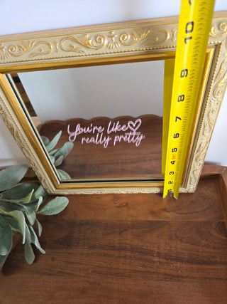 Gold Sq. Mirror -Really Pretty