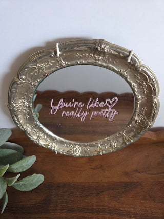 Silver Round Mirror- Really Pretty