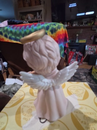 1986 LEFTON Christopher Collection Angel Playing Violin Cherub 4”