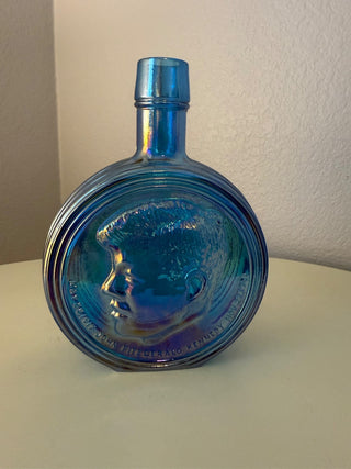 Vintage wheaten decanter  blue RCD