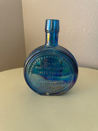 Vintage wheaten decanter  blue RCD