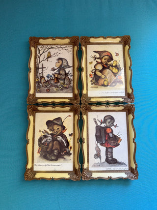 VTG Hummel Print Girl & Her Chicks