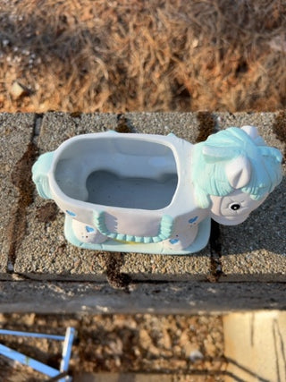 Vintage My Neil Horse Baby Boy Planter Vase Figure