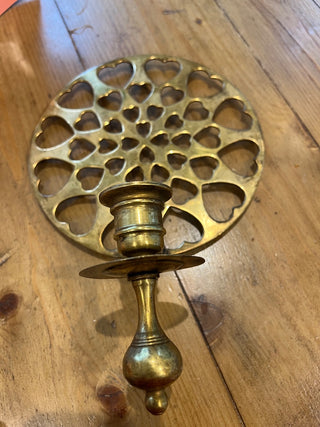 Vtg. Brass Sconce/Hearts MTS|132333