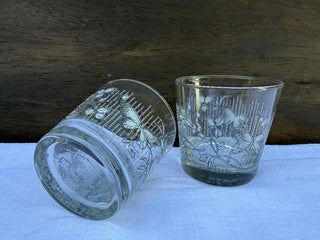 Libbey butterfly lowball glasses, set of 2|166773