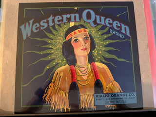 Western Queen Authentic Citrus Farm Crate Label EC120-20 MTS|100442