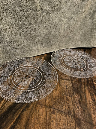 Vintage Federal Glass Co. Heritage Pattern 9 1/4" Dinner Plate RSV|123079