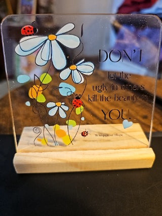 Whispers of Hope Desk Decor Blue Flowers