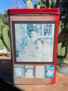 Vtg Kool-Aid Red Tin Collectable Canister RCD|89386