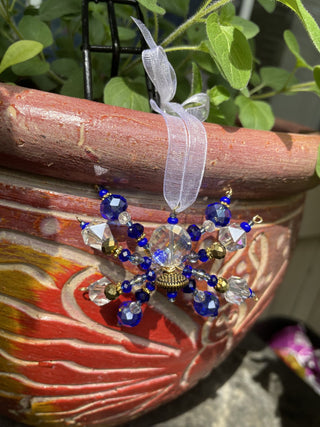 Spider Sun Catcher multi crystal/blue|63699