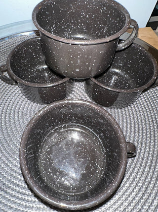 Mug/Cup Tin Black SET 4 MTS