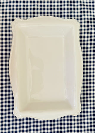 BP White Scalloped Casserole/Serving Dish RCD|76505