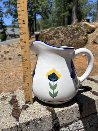 12F VTG DANSK PITCHER SAN NICOLO 80 OZ POTTERY FLOWERS WATER JUG INDONISIA MST|84842