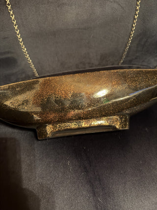 Vintage MCM Black and Gold Glazed Plantar #651 California Originals VV MTS