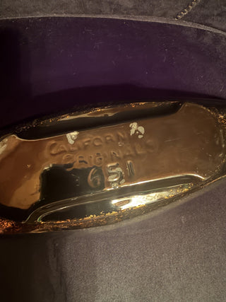 Vintage MCM Black and Gold Glazed Plantar #651 California Originals VV MTS