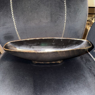 Vintage MCM Black and Gold Glazed Plantar #651 California Originals VV MTS