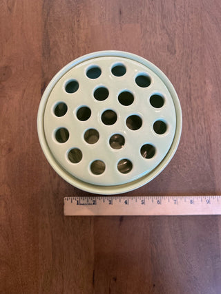 Vintage green ceramic vase frog|63588