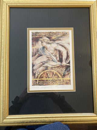 “Man in Chariot” Print Gold Frame|74075