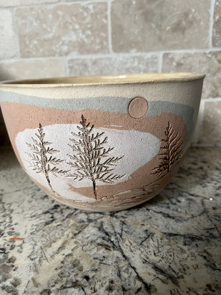 Vintage Brigitte Haag Layered Studio Art Southwestern Pottery Bowl Landscape Scene RCD