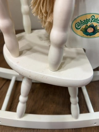 Vintage 1986 Coleco Cabbage Patch Kids Wooden Rocking Horse