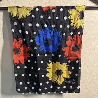 Vintage Sarah Coventry Polka Dot Floral Scarf MTS|120756