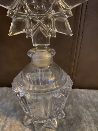 Vintage Glass Perfume bottle with Star stopper