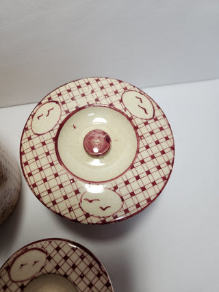 Vtg Japan Ironstone Bowls w/Lids - Set of 3 MTS