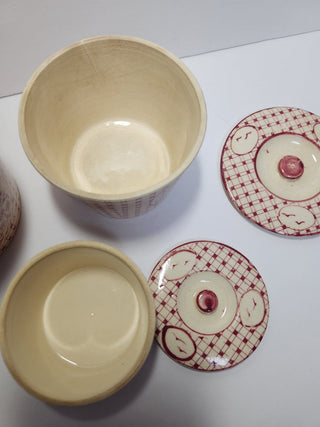 Vtg Japan Ironstone Bowls w/Lids - Set of 3 MTS