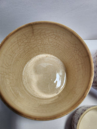 Vtg Japan Ironstone Bowls w/Lids - Set of 3 MTS