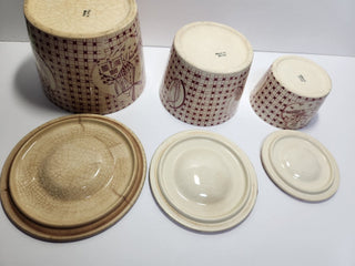 Vtg Japan Ironstone Bowls w/Lids - Set of 3 MTS