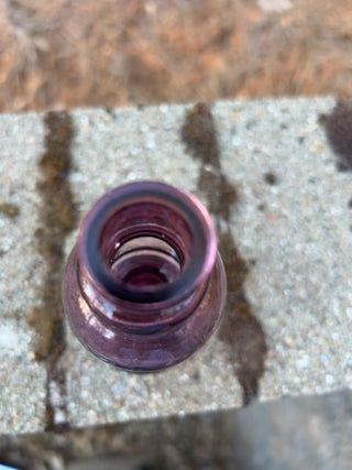 JP 7” vintage purple art glass with stopper
