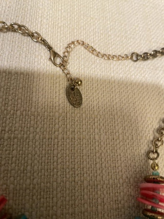 Vintage Erica Lynn’s blue and pink lg necklace