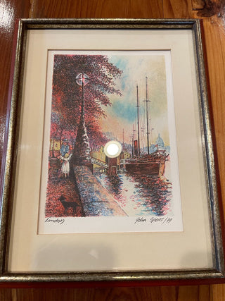 VNTG John Speirs Lithograph "London" Signed~MTS|114589