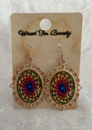 ornate oval earrings RSV