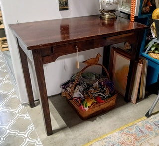 MW Small Brown Wood Desk MTS|98476