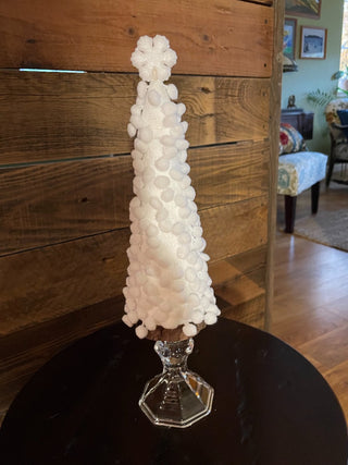 Handmade White Pom-Pom Christmas Tree~MTS|138680