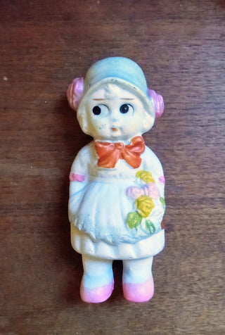 MW Vintage Porcelain Bisque Pink & Blue Girl MTS